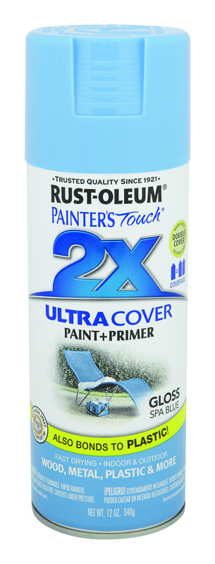 Painter's Touch 2x Ultra Cover 12 Oz. Gloss Spray Paint, Spa Blue