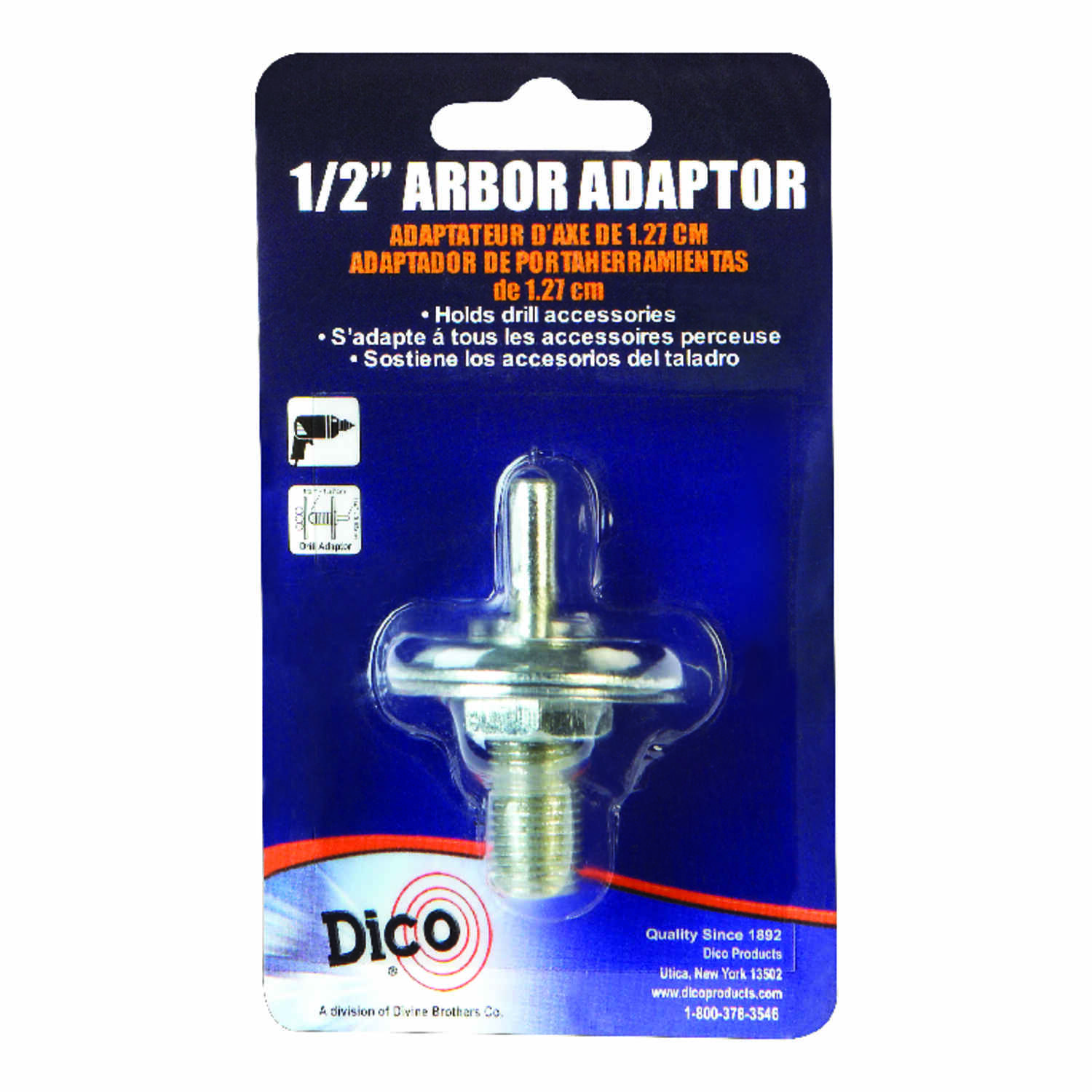 1/2 Inch Arbor Adapter With 1/4 Inch Shaft For Buffing Wheels