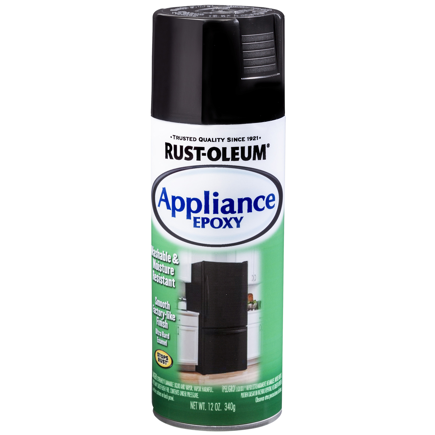 Gloss Black 12 Oz. Appliance Epoxy Spray Paint - Durable & Moisture Resistant