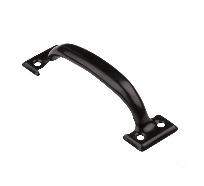 Door/Drawer Cabinet Pull, Satin Black, 6-1/2 In.