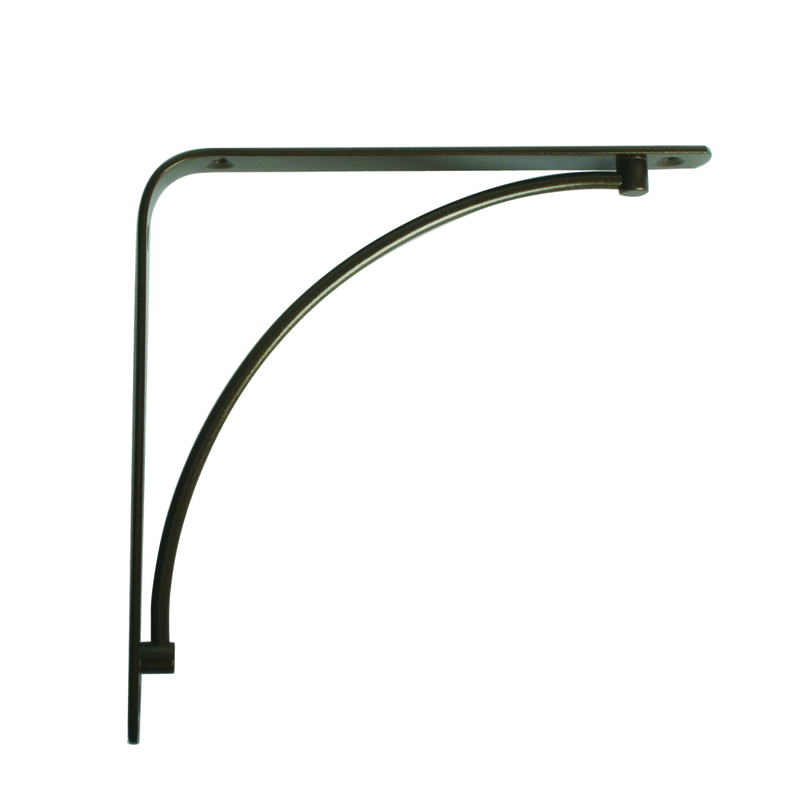 8-In. Antique Bronze Decorative Steel Shelf Bracket