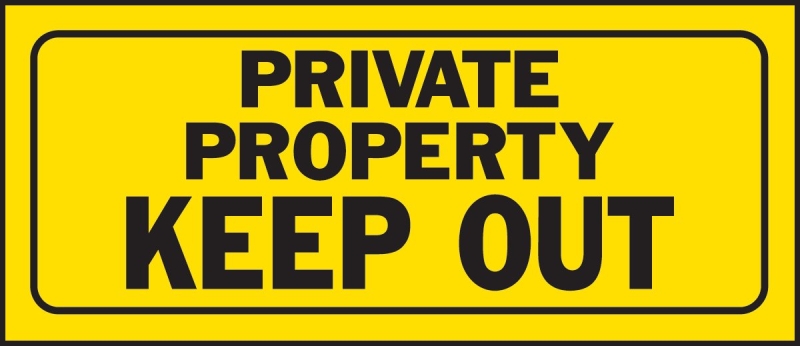 Plastic Private Property Keep Out Sign, 6 In. X 14 In., Weather-resistant