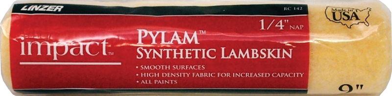 Linzer Impact 9 In. x 1/4 In. Pylam Synthetic Lambskin Roller Cover