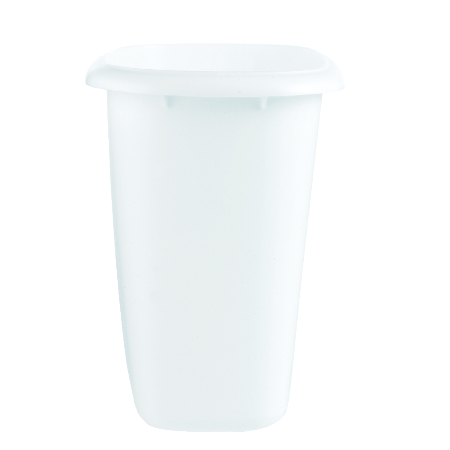 6 Quart White Plastic Wastebasket - Durable And Easy To Clean