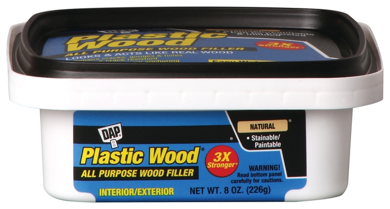 Plastic Wood Latex All-Purpose Wood Filler, Natural, 8-oz.