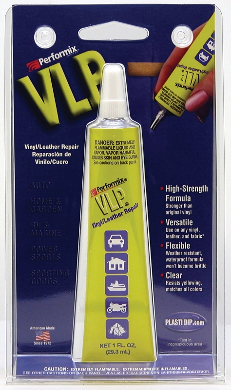 61z09 Vinyl And Leather Repair, Clear, 10 Oz Cartridge, Strong Solvent