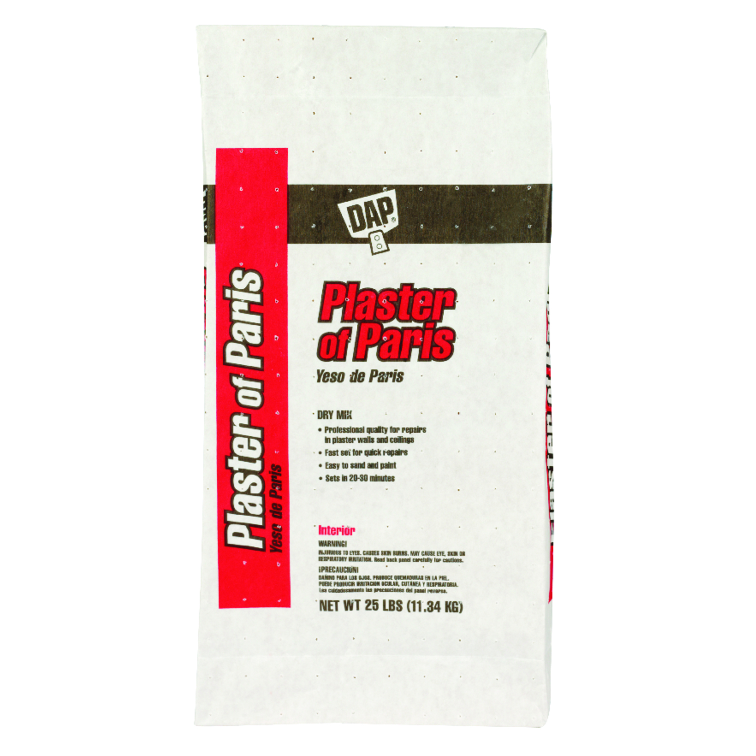 Plaster Of Paris, White, 25-Lb. Bag