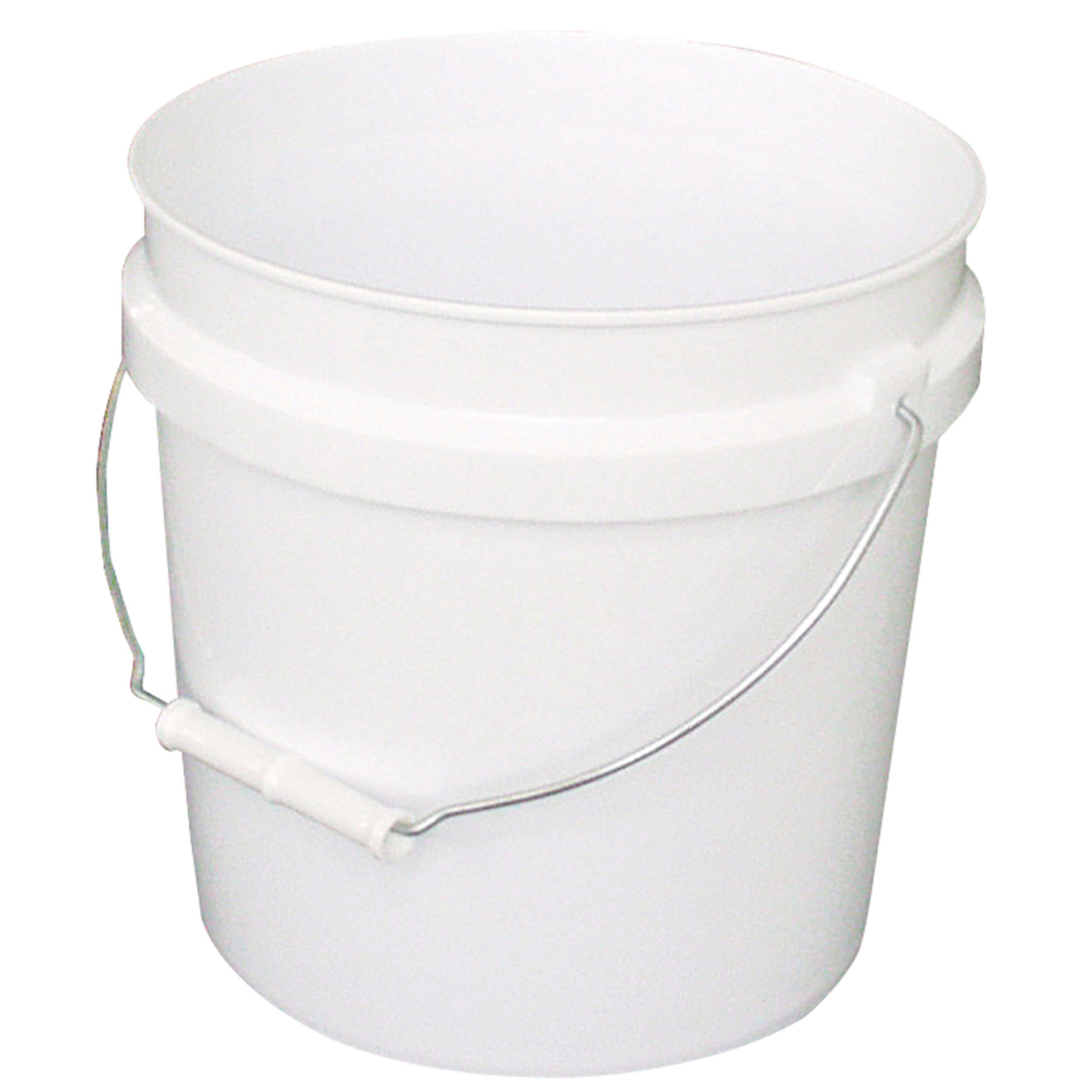Industrial Pail, White Plastic, 2-Gallons