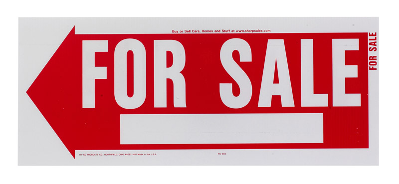 Rs-805 Corrugated Plastic For Sale Sign, 10 In. H X 24 In. W