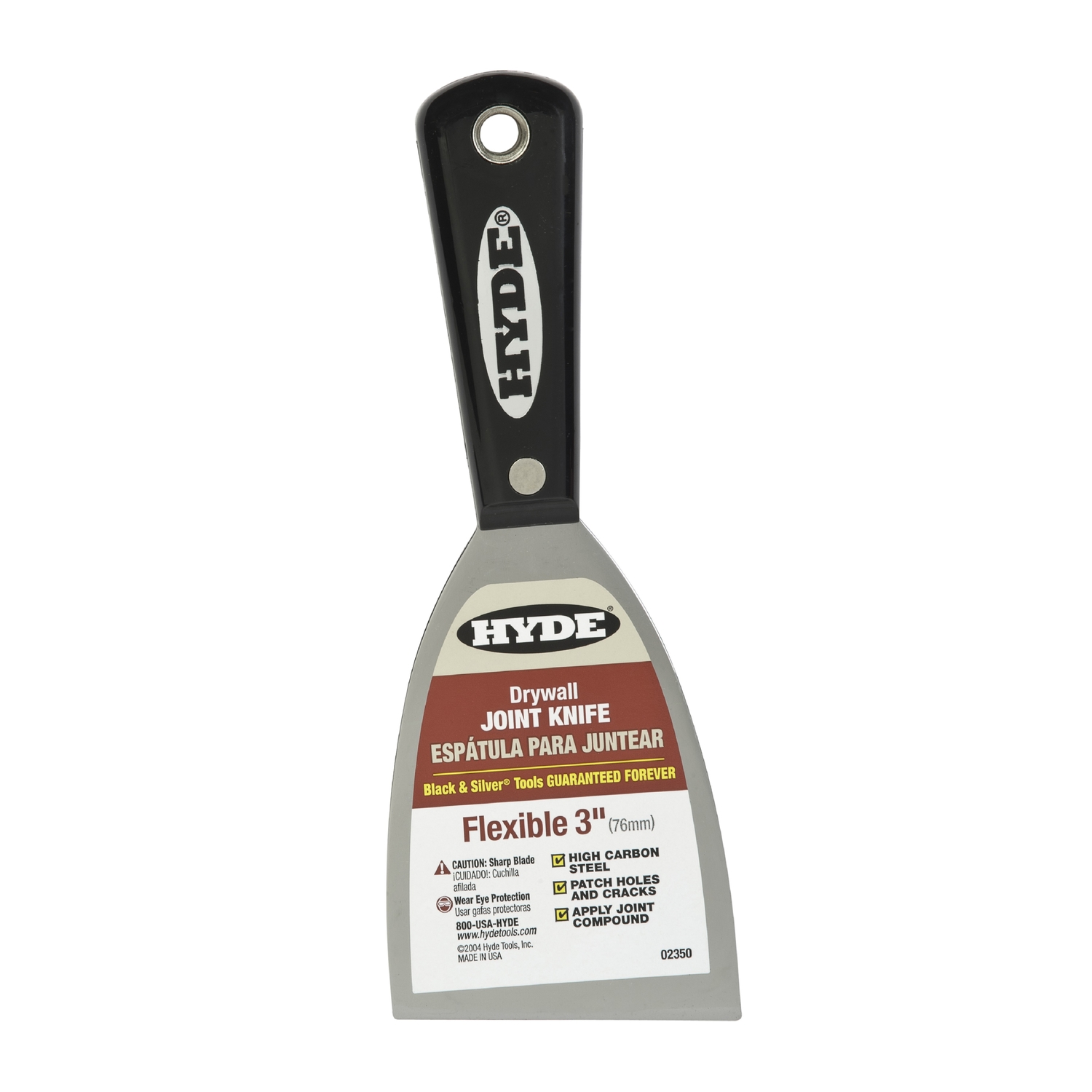 Putty Knife, High-Carbon Steel Blade, 3-In.