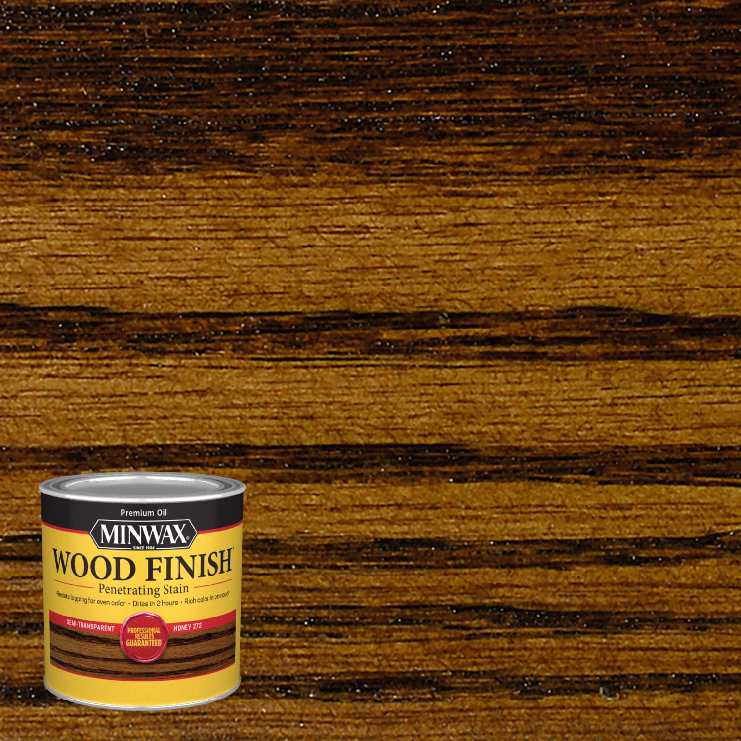 Wood Finish Penetrating Stain, Honey, 1/2 Pint, Oil-based