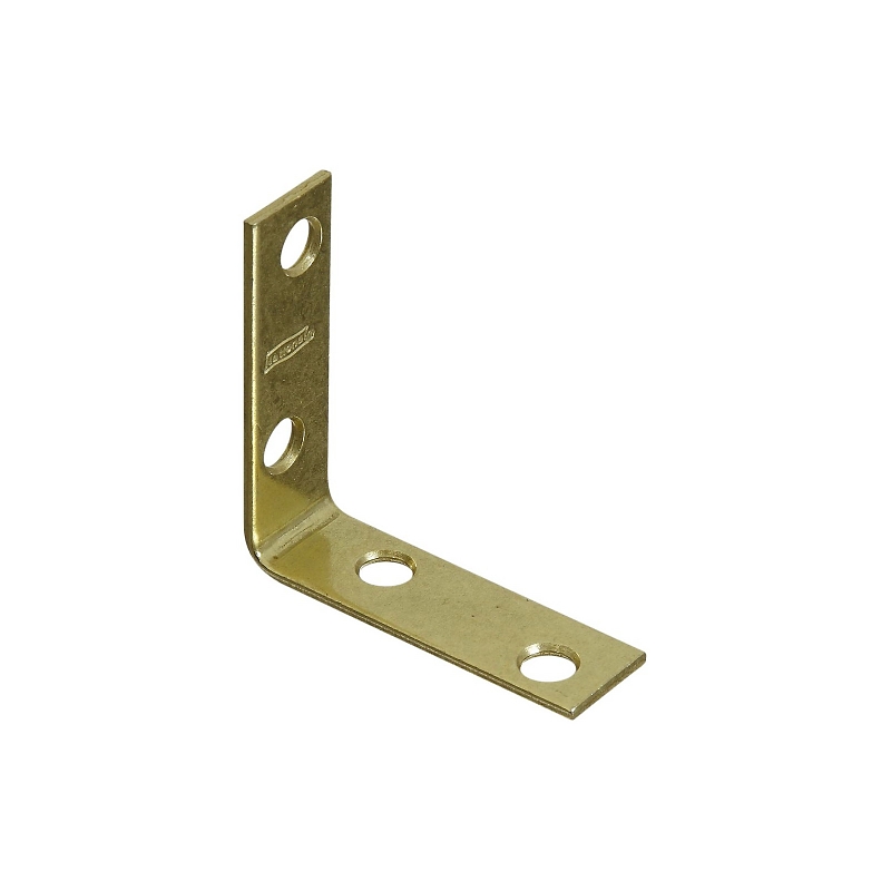 National Hardware 2 In. x 5/8 In. Brass Steel Corner Brace (4-Count)