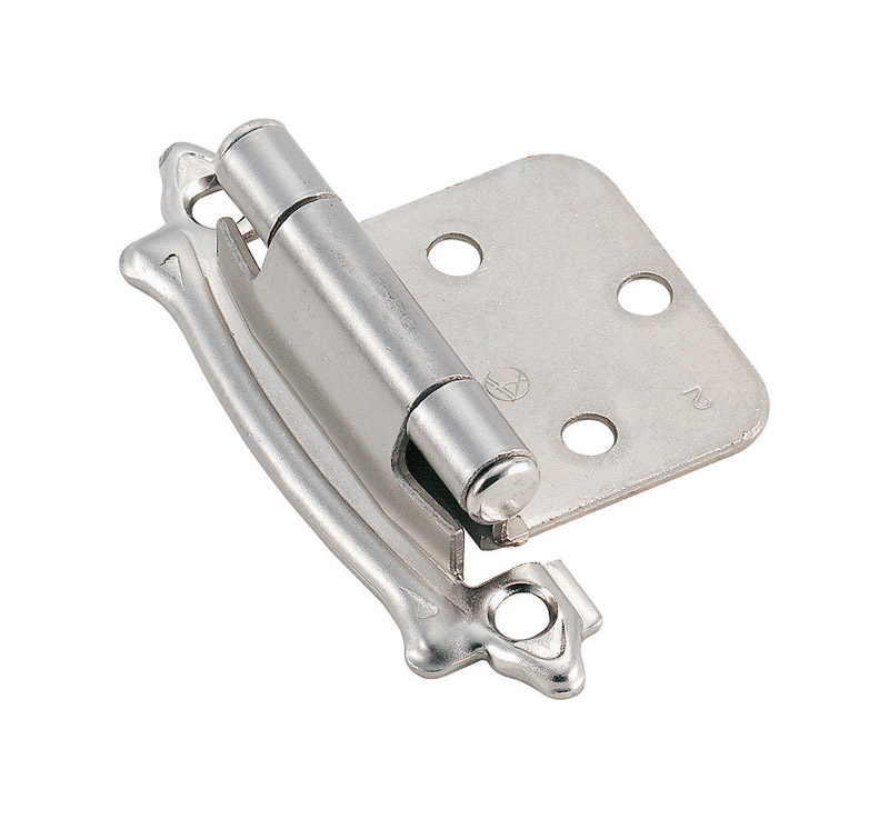 Amerock Sterling Nickel Variable Overlay Self-Closing Hinge (2-Pack)