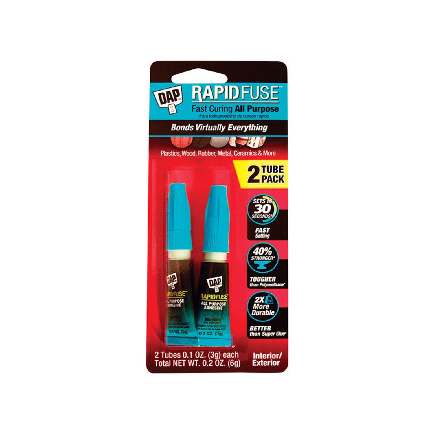 DAP RapidFuse 0.1 Oz. Clear Multi-Purpose Adhesive Tube (2-Pack)