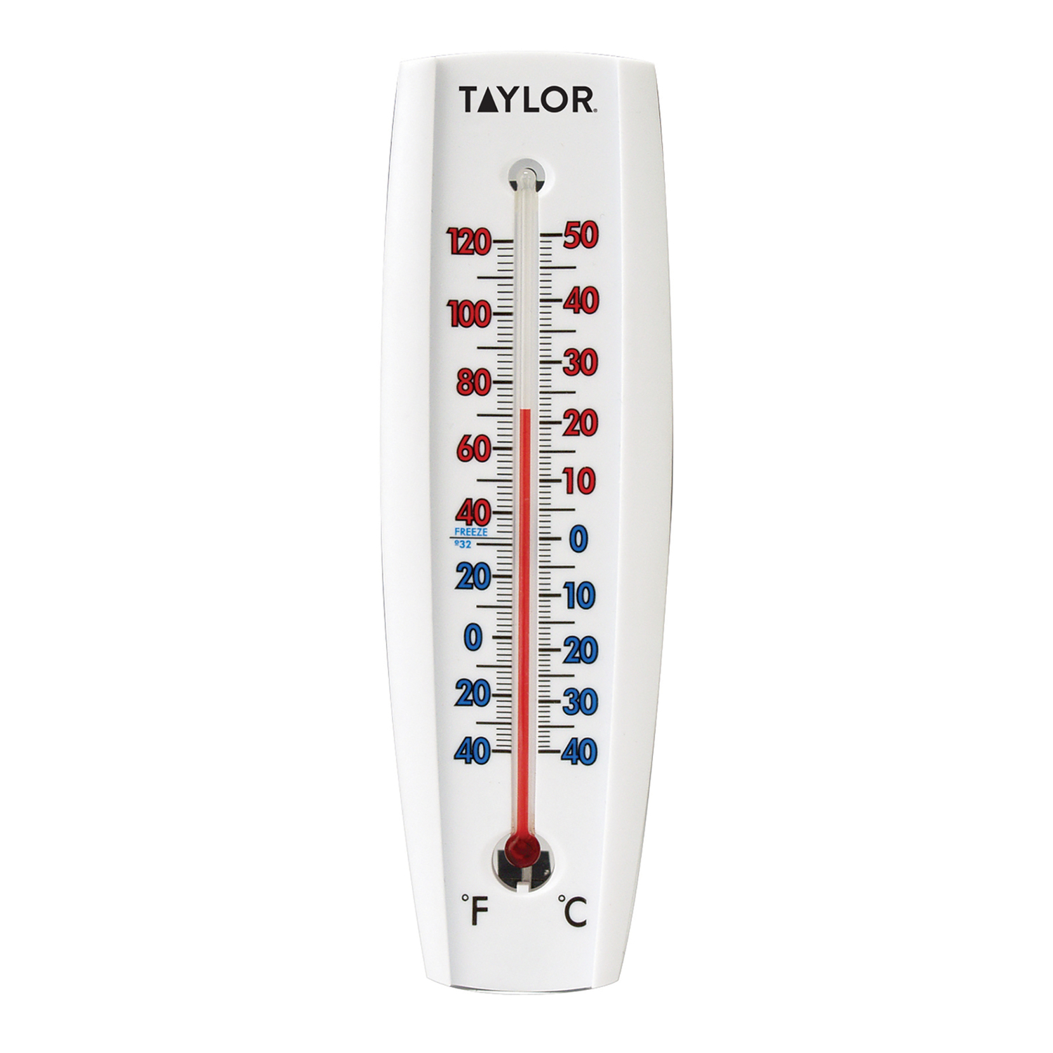 2-3/8" W X 7-5/8" H Aluminum Tube Indoor & Outdoor Thermometer