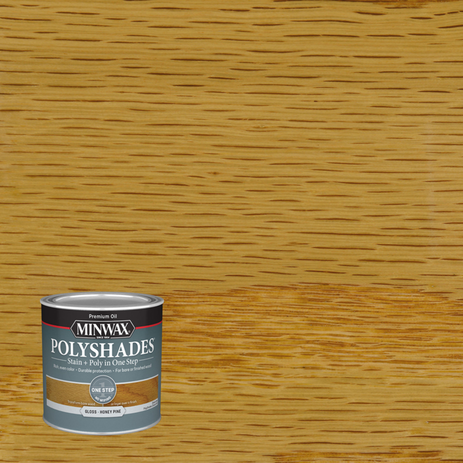 Polyshades Wood Stain, Gloss Honey Pine, 1/2 Pt.