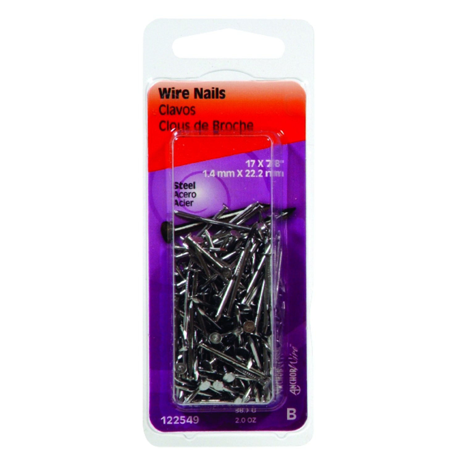 Hillman Anchor Wire 7/8 In. 17 ga Bright Wire Nails (2 Oz.)