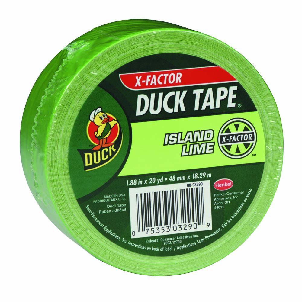 X-factor 1-7/8 In. X 15 Yd. Lime Green Duct Tape - Model 868089