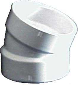 Charlotte Pipe 2 In. Hub x Hub Schedule 40 22-1/2 Deg. DWV PVC Elbow (1/16 Bend)