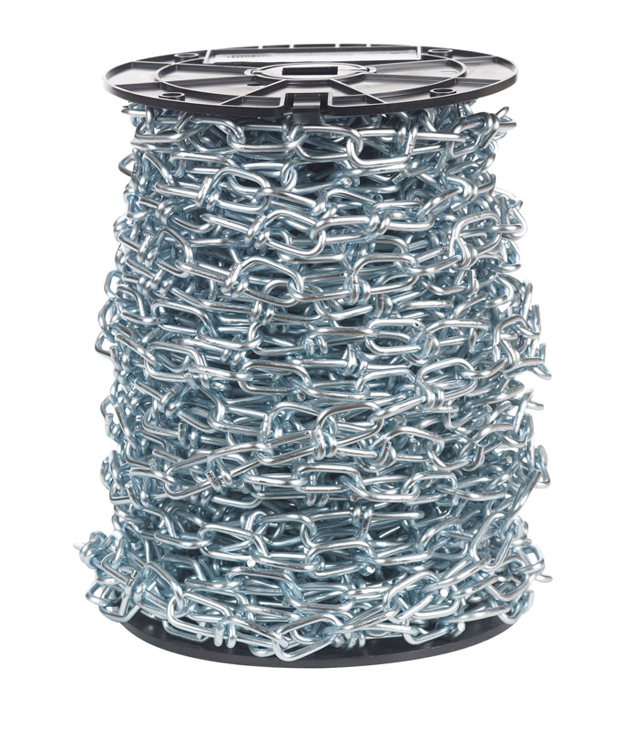 Chain No. 4/0 Double Loop Carbon Steel Chain 5/32 In. Dia. X 100 Ft. Length
