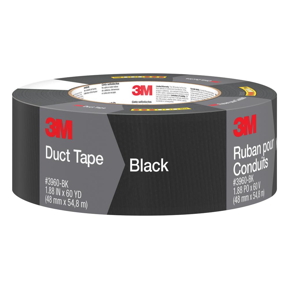 Black Duct Tape 1.88 In. X 60 Yds. Model 3960-bk For All-purpose Use