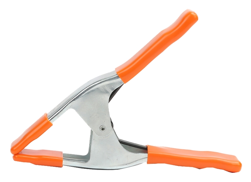Spring Clamp, Pivoting Jaw, Orange, 3-In.