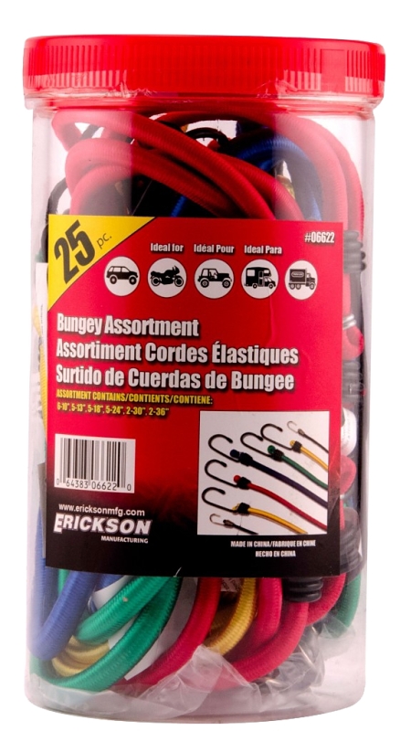 Erickson Vinyl Coated Wire Bungee Cord Set (25-Piece)