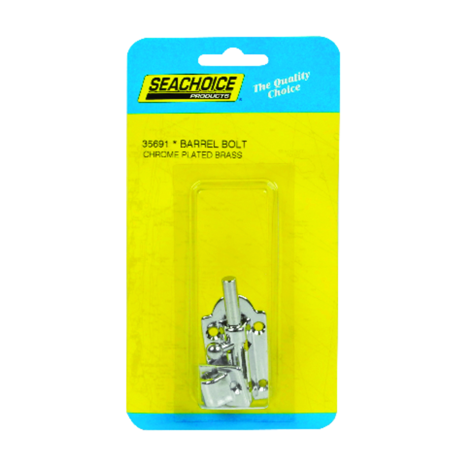 Seachoice 2-1/2 In. Chrome-Plated Brass Barrel Bolt