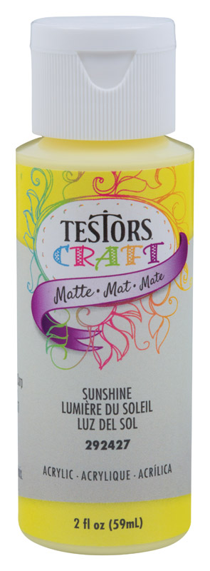 Acrylic Craft Paint, Matte Sunshine, 2-oz.