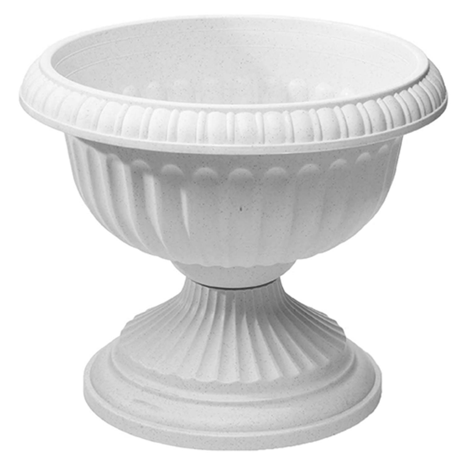 12 In. W. X 11 In. H. X 12 In. L. Grecian Poly Stone Urn Planter
