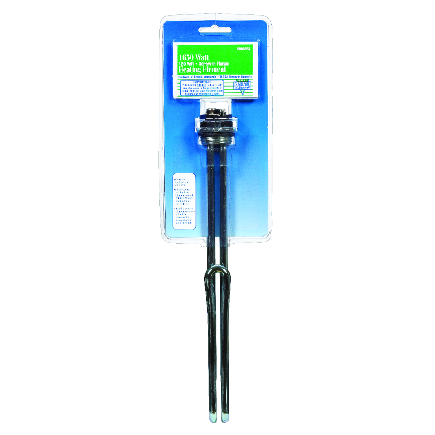 Electric Water Heater Heating Element, Threaded Flange, 1650-Watt, 120-Volt
