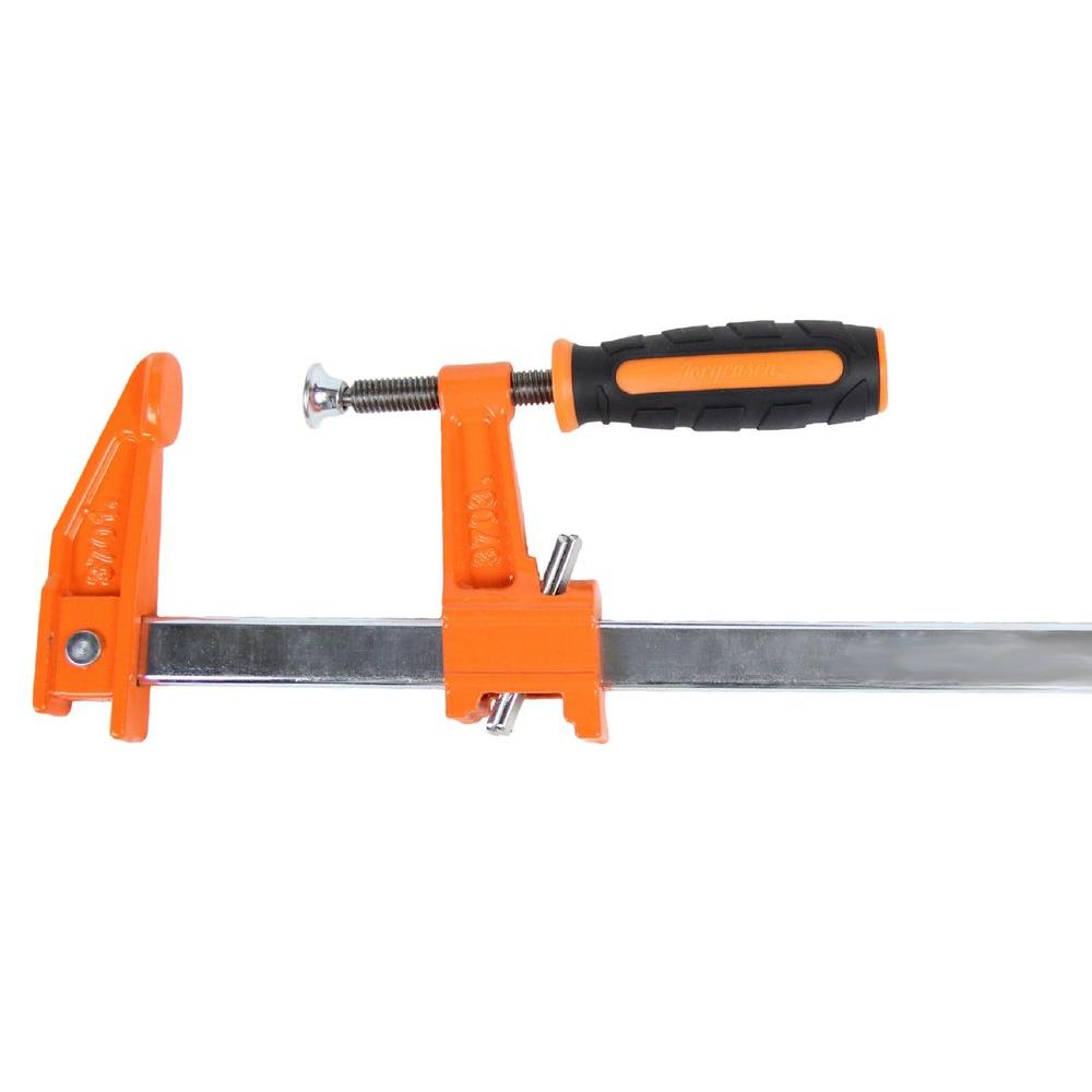3736 Medium Duty Steel Bar Clamp, 36 In Max Opening, 600 Lb Clamping Strength
