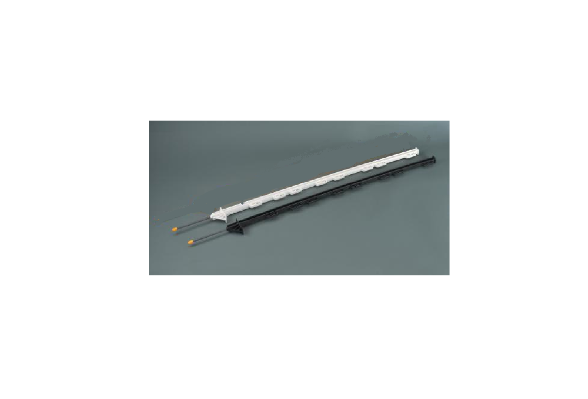 Electric Fence Post, Self-Insulating, 8 Holders, Black Poly, 48 In.