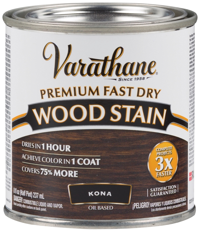 Fast Dry Interior Wood Stain, Oil-Based, Kona, 1/2-Pt.