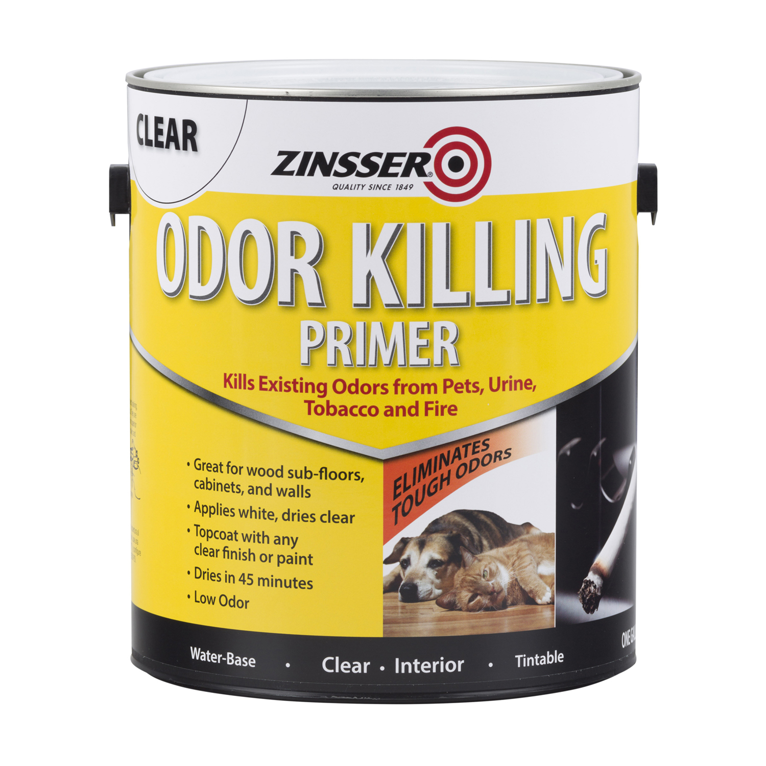 Odor Killing Water-based Interior Primer, White To Clear, 1 Gallon