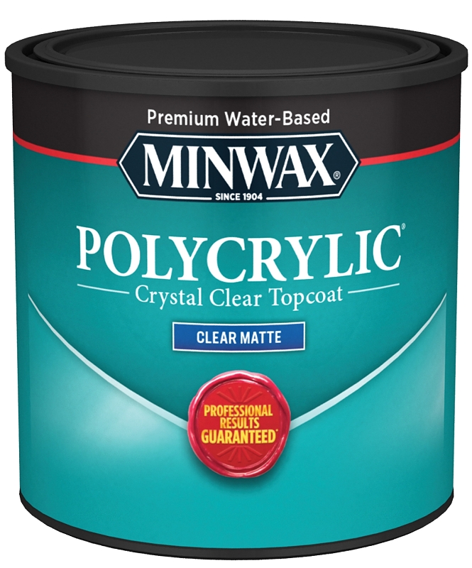 Polycrylic Protective Wood Finish, Clear Matte, 1/2 Pt.