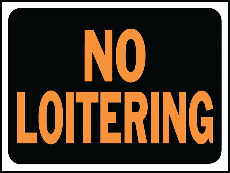 Hy-Ko 9x12 Plastic Sign, No Loitering