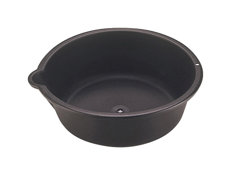 6 Qt Black Polyethylene Round Oil Drain And Recovery Pan