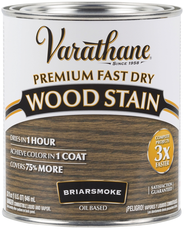 Fast Dry Briarsmoke Urethane Modified Alkyd Interior Wood Stain, 1 Quart