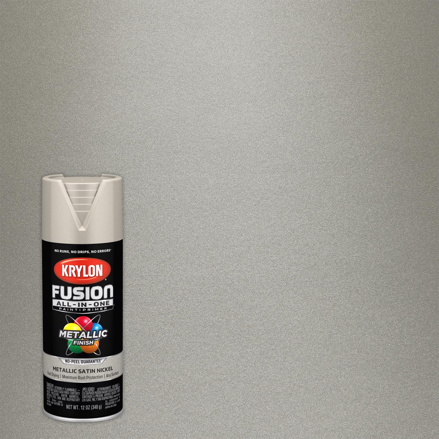 Fusion All-In-One Spray Paint + Primer, Metallic Silver, 12-oz.