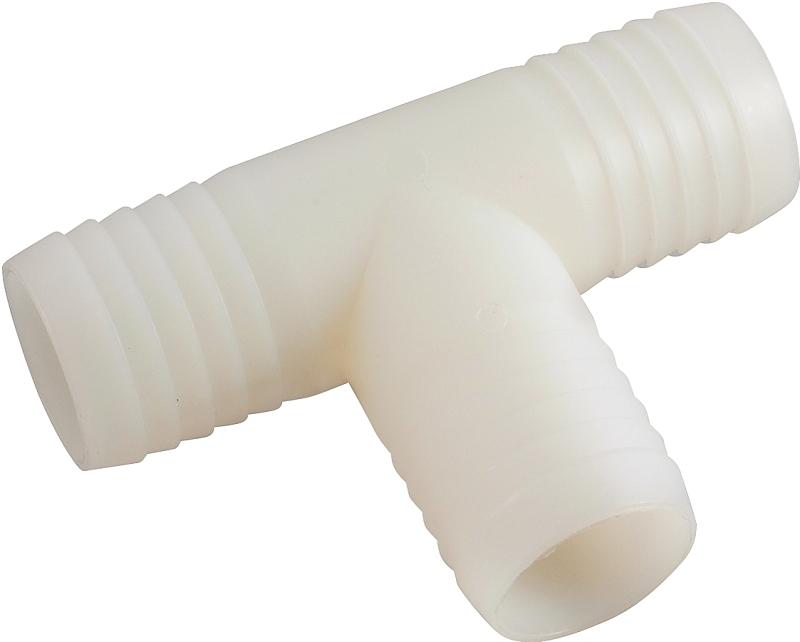 Nylon Hose Barb Tee, 3/8 In. ID