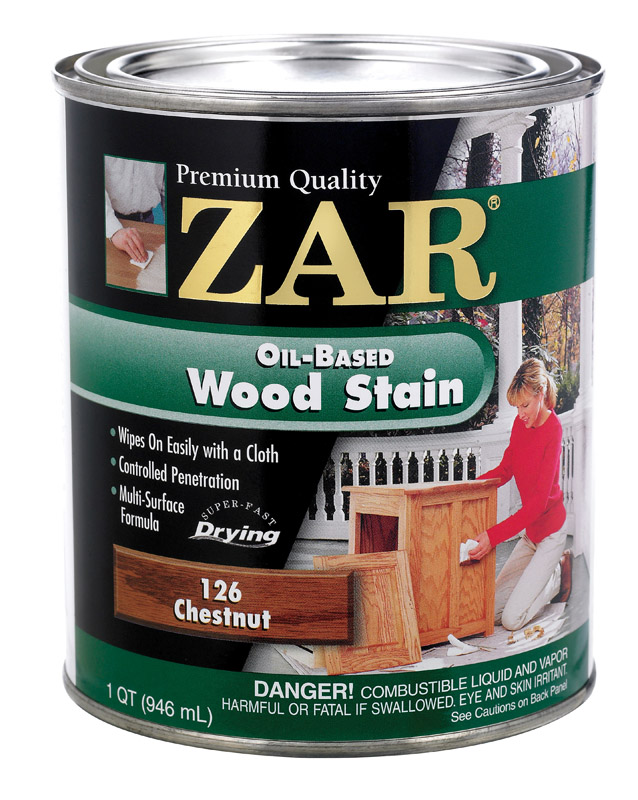 ZAR Oil-Based Wood Stain, Chestnut, 1 Qt.