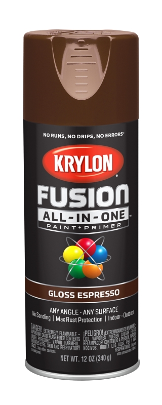 Fusion All-In-One Spray Paint + Primer, Gloss Espresso, 12-oz.