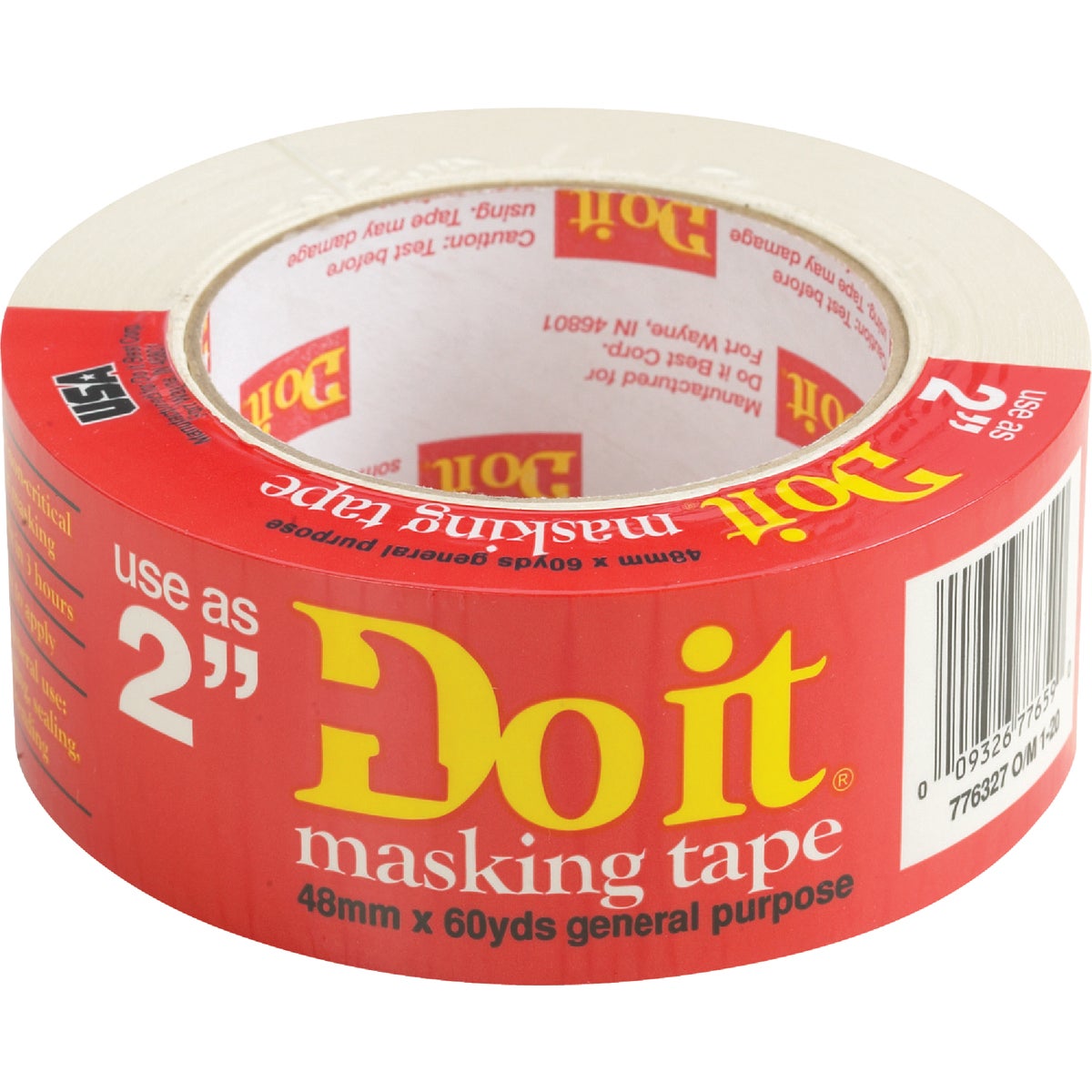 1.88" X 60 Yd. General-purpose Masking Tape For Household Use
