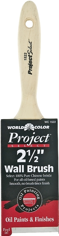 1522-2.5 Inch White Bristle Varnish And Wall Paint Brush