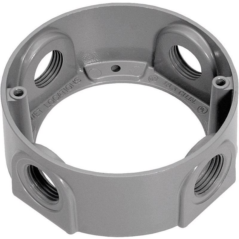 16.5 Cu In Round Metallic Extension Ring Gray 4-3/16 In.