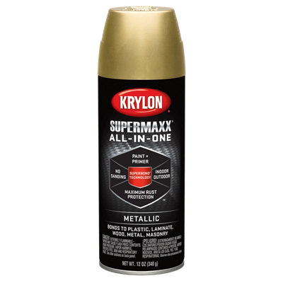 Supermaxx All-in-one Metallic Spray Paint & Primer, Gold, 12 Oz.