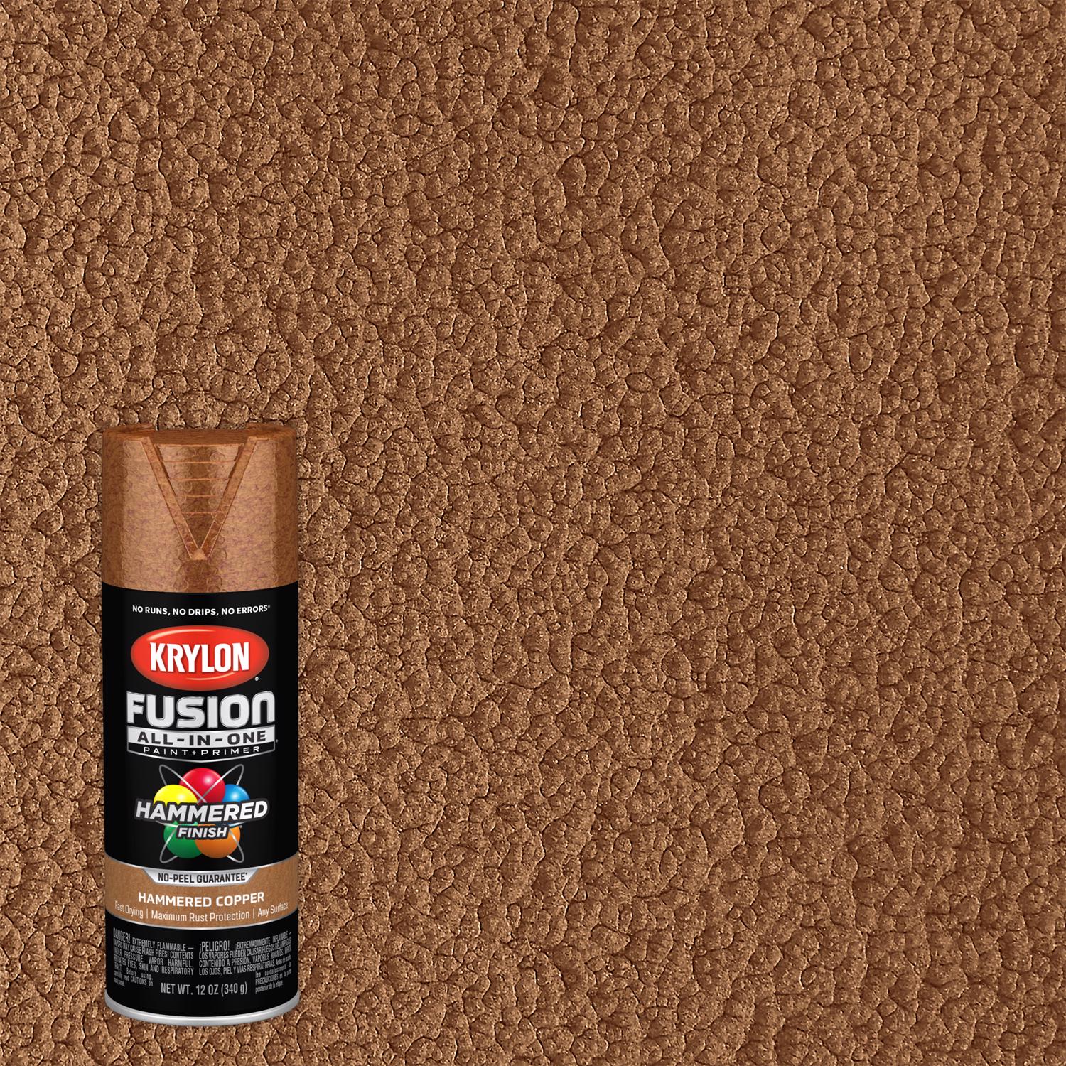 Fusion All-In-One Spray Paint + Primer, Hammered Copper, 12-oz.
