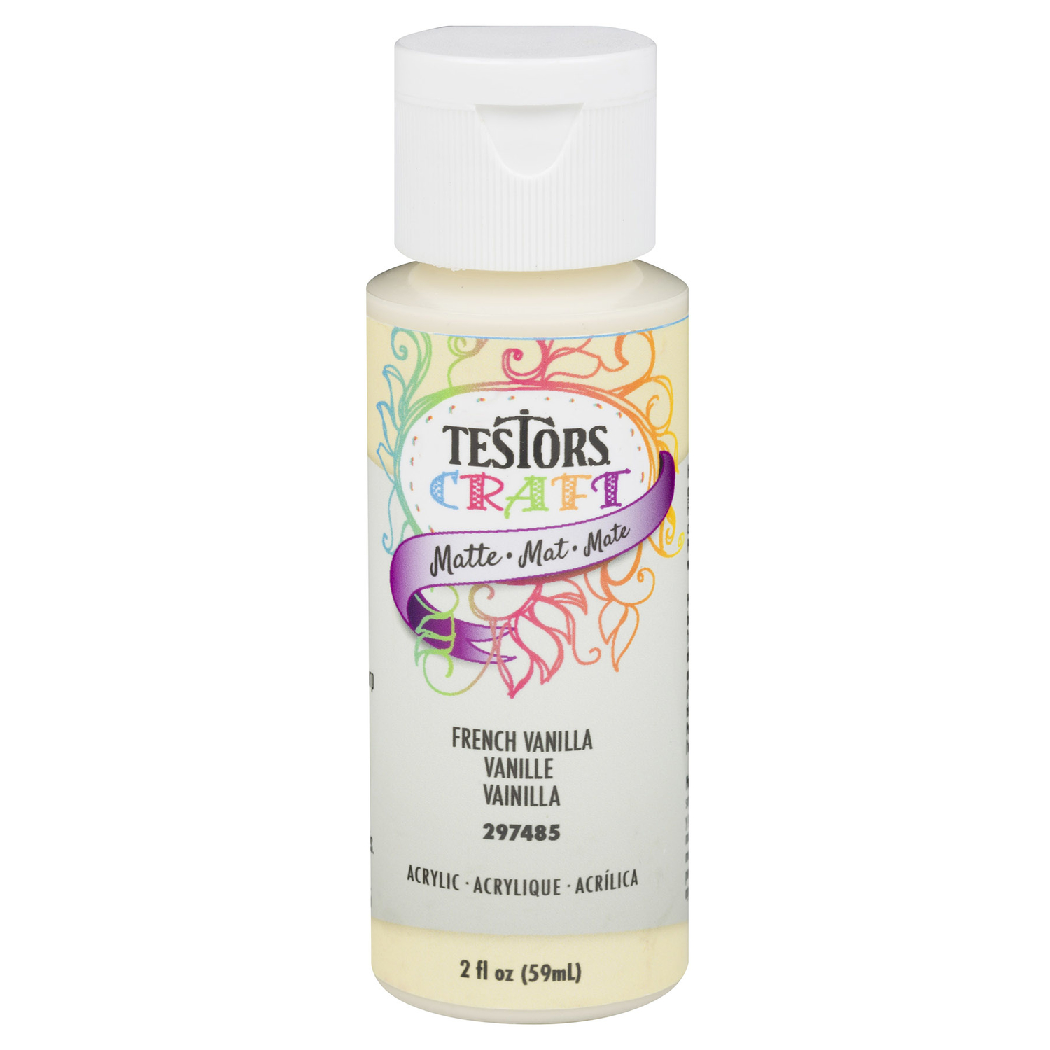 Acrylic Craft Paint, French Vanilla, 2-oz.