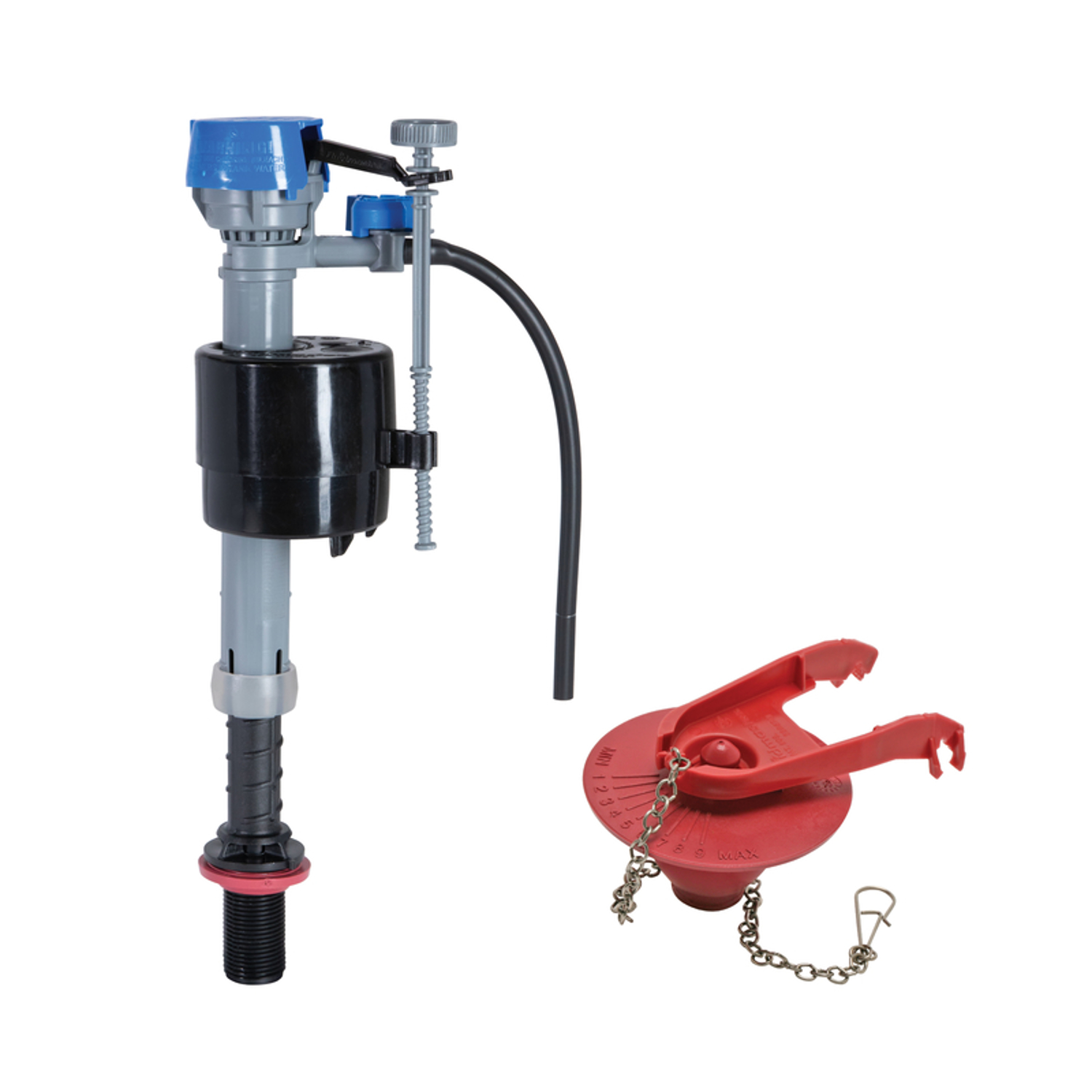 Performax Toilet Fill Valve and 2-In. Water-Saving Toilet Flapper Kit
